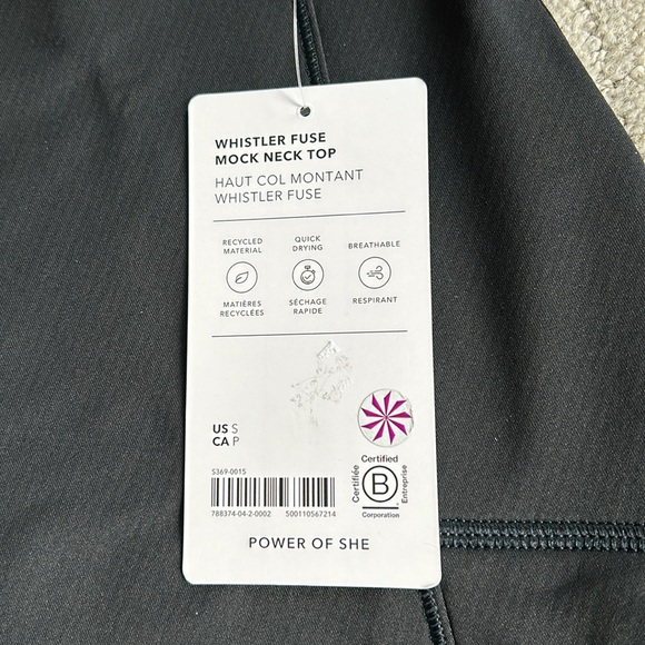 Athleta Whistler Fuse mock neck top, size Small, NWT - Picture 7 of 12